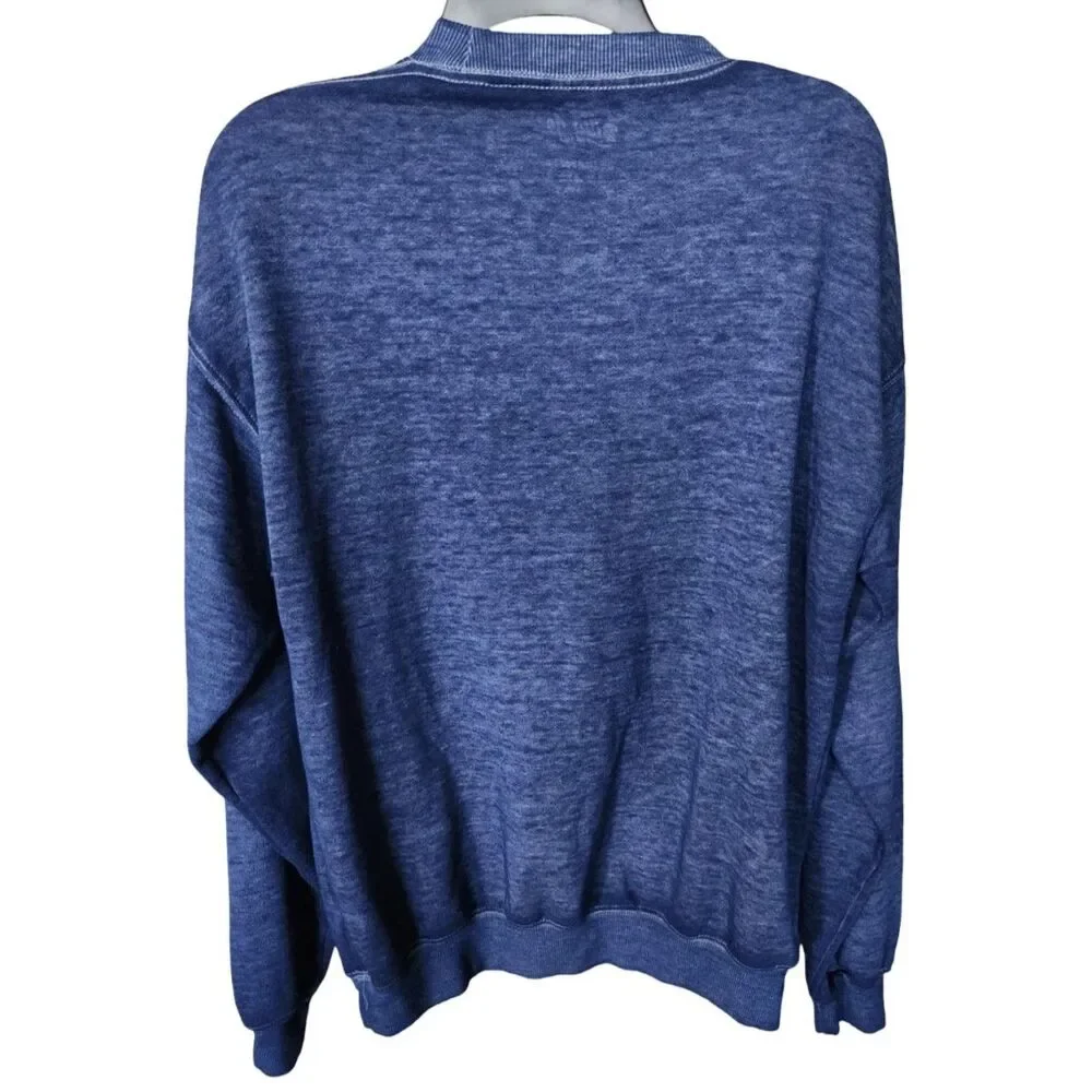 Billy Joel "Piano Man" Graphic Sweatshirt - Blue Retro Pullover Crewneck - Picture 3 of 8
